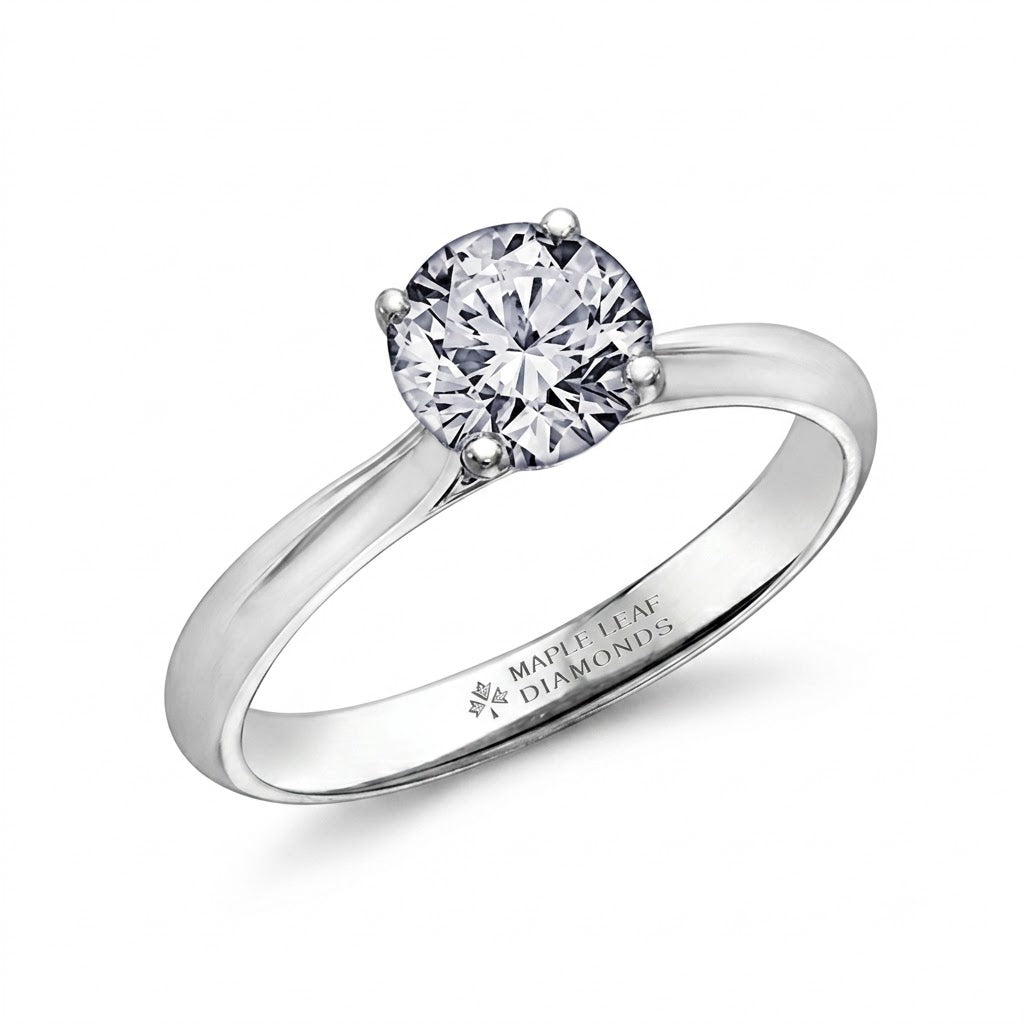 Maple Leaf Diamonds 1.57 TCW Peekaboo Solitaire Ring