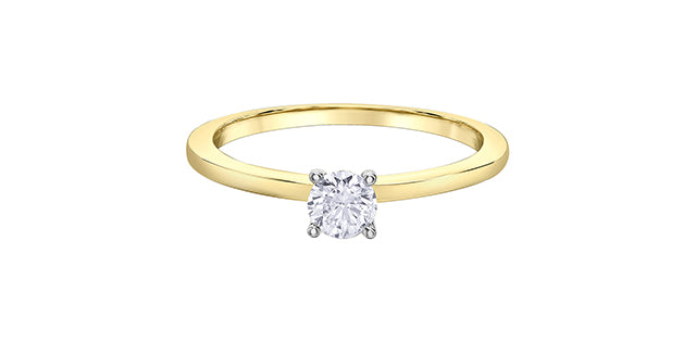 10k Solitaire Engagement Ring,