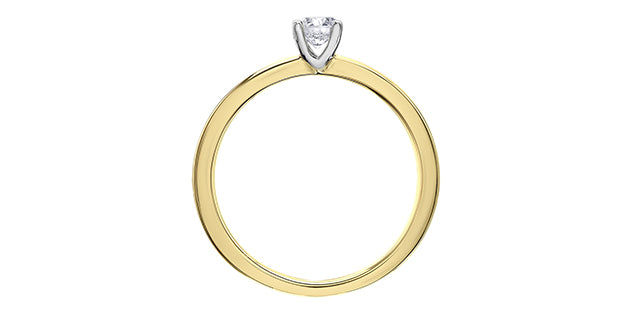 10k Solitaire Engagement Ring,