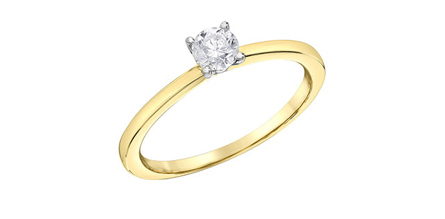10k Solitaire Engagement Ring,