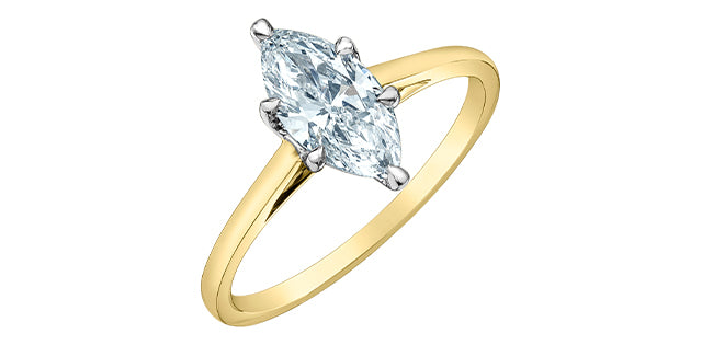 Diamond Evolution 14ky 1.07ct LG Marquis Cut Solitaire Engagment ring