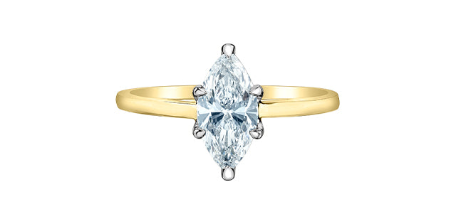 Diamond Evolution 14ky 1.07ct LG Marquis Cut Solitaire Engagment ring