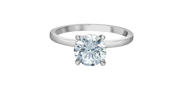 Diamond Evolution 14kw 0.70ct LG Round Cut Hidden Halo Engagement Ring 0.76tdw