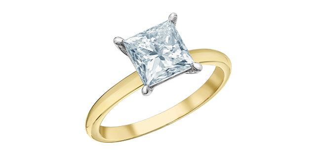 Diamond Evolution 14ky LG 1.03ct Princess Cut Engagement Ring