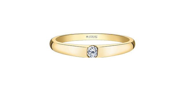 14K Canadian Diamond Ring, 0.08CT