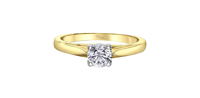 14 k Solitaire Engagement Ring,