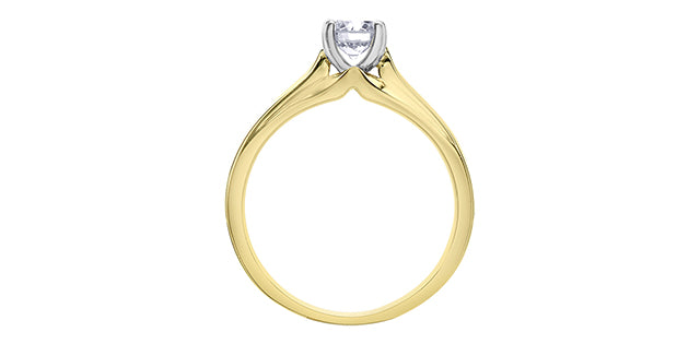 14 k Solitaire Engagement Ring,