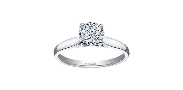 Maple Leaf Diamonds Platinum Solitaire Engagement Ring, 1.00 CT Center