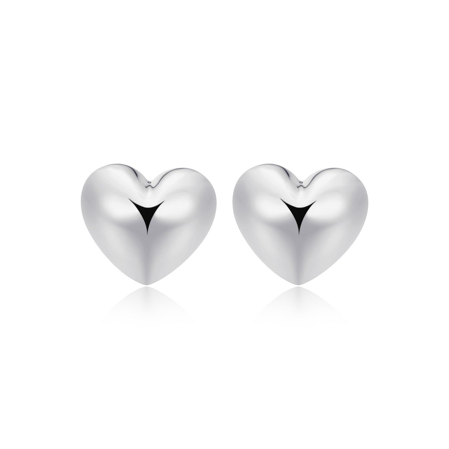 Puff Heart Stud Earrings