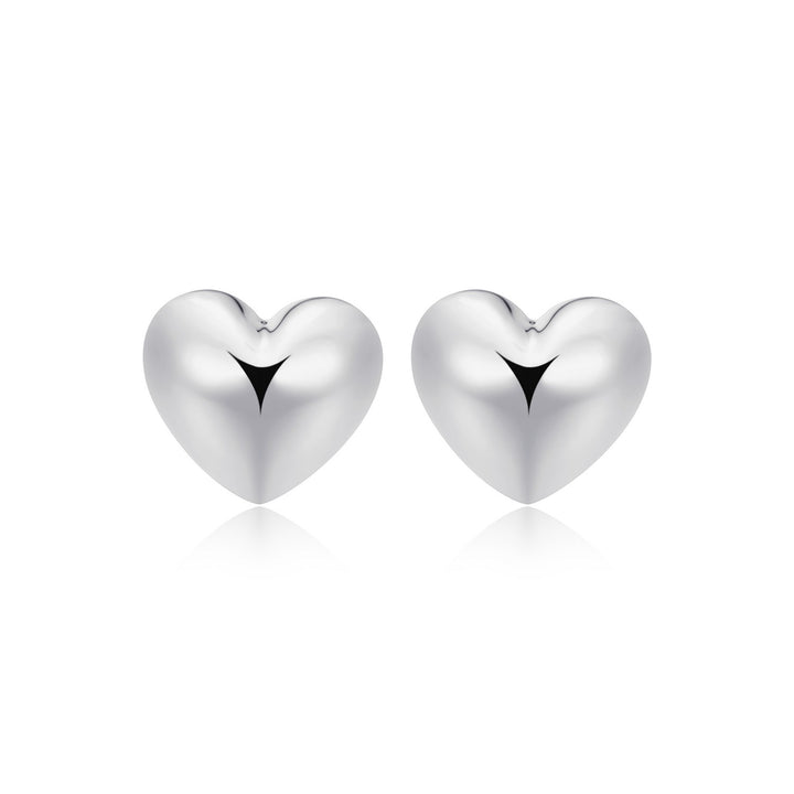 Puff Heart Stud Earrings