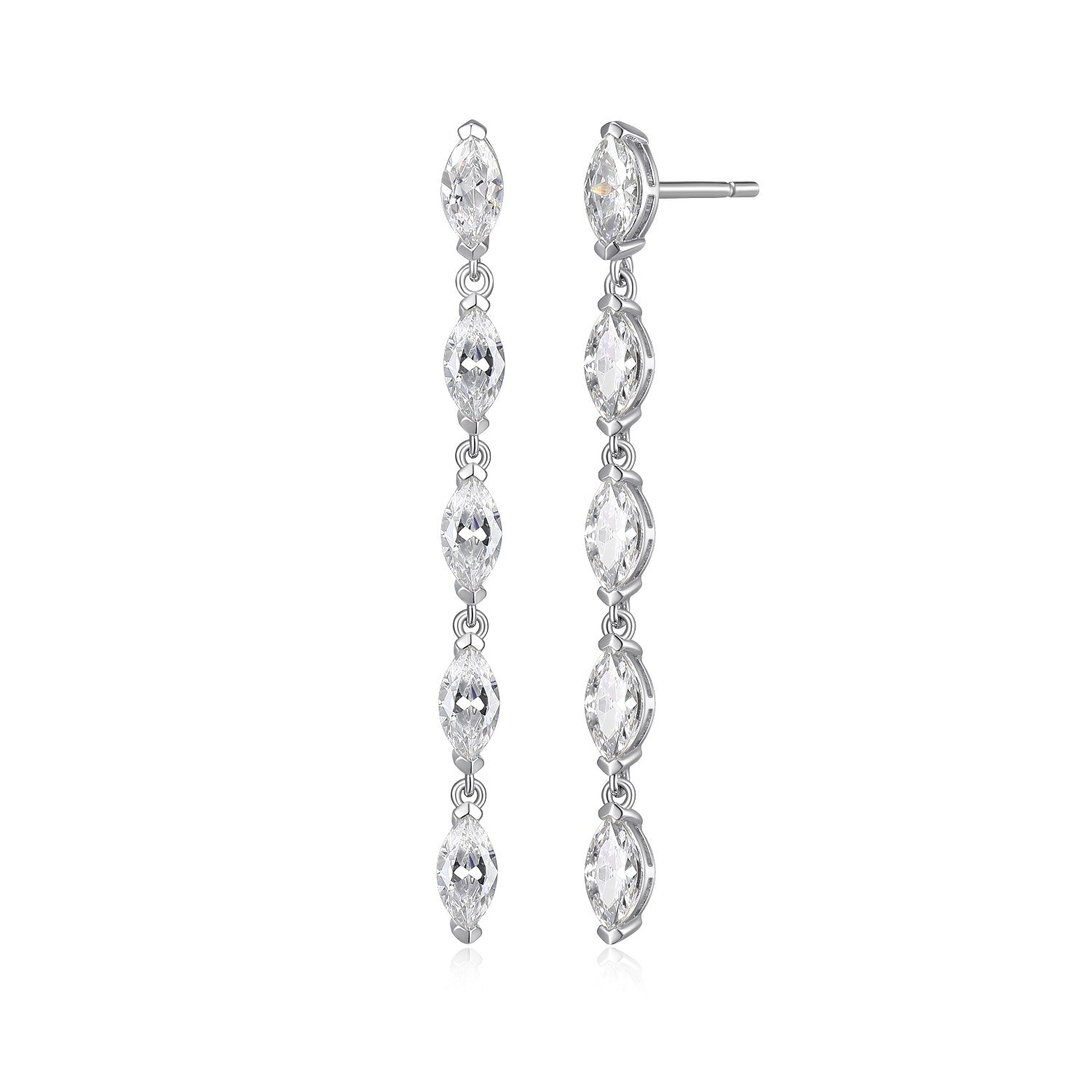Reign Silver Dangle Earrings