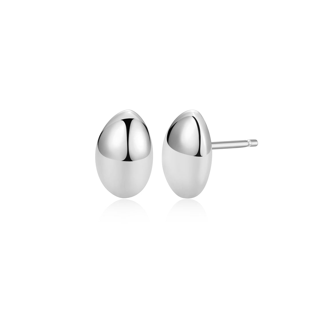 Polished Pebble Stud Earrings