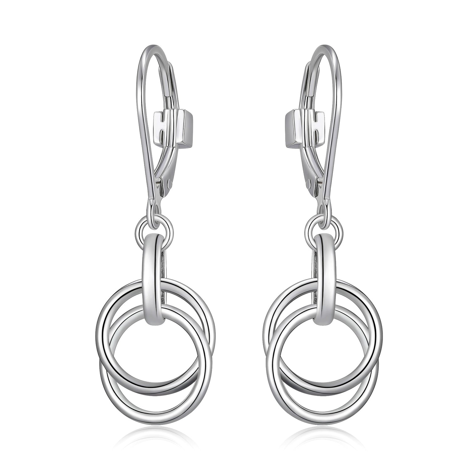 ELLE "Lyra" Interlocking Circle Dangle Earrings