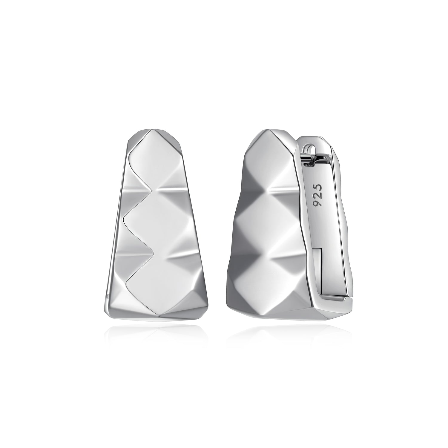 Rectangular Shaped Hoop Earrings