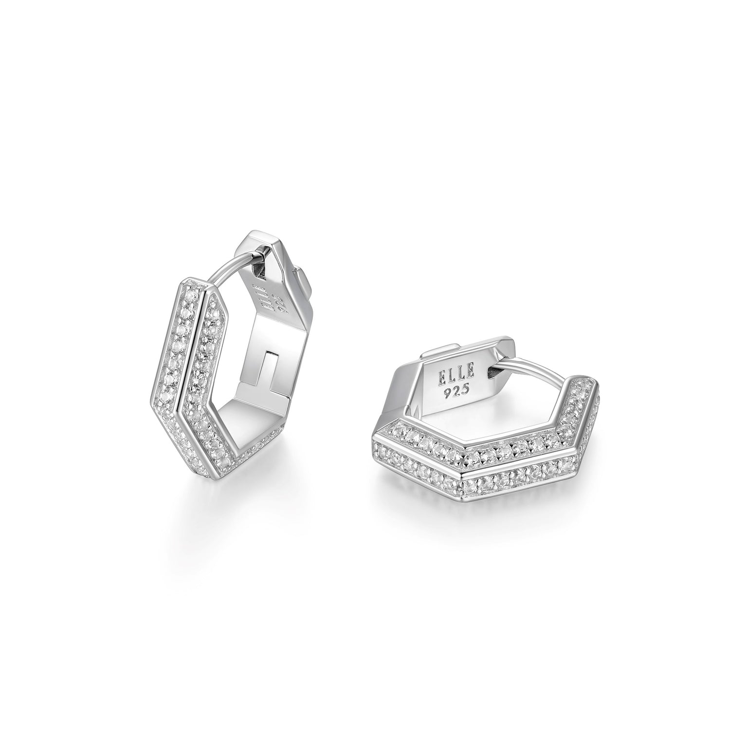 ELLE "CHEER" rhodium plated st