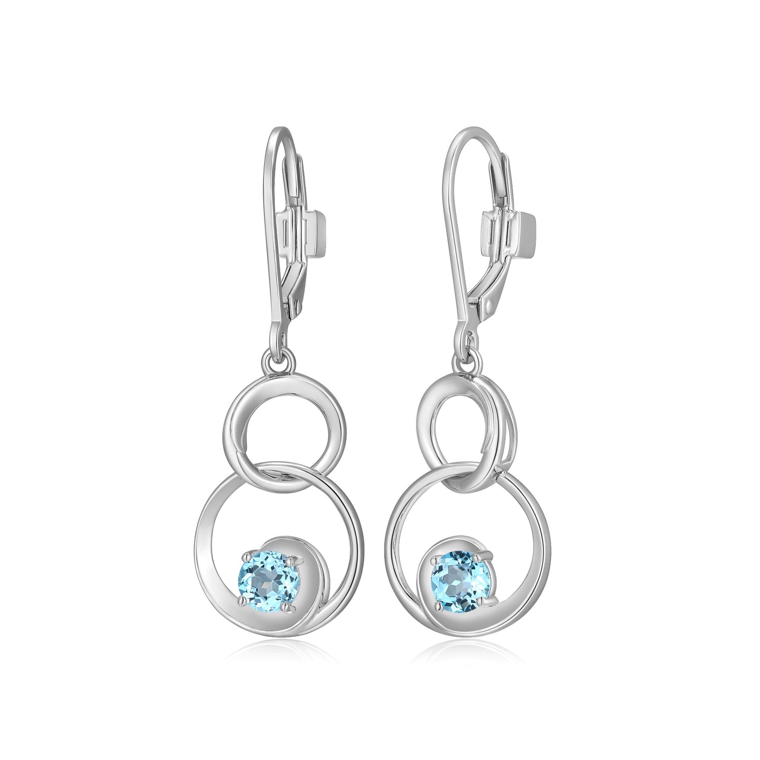 ELLE "SWIRL" rhodium plated st
