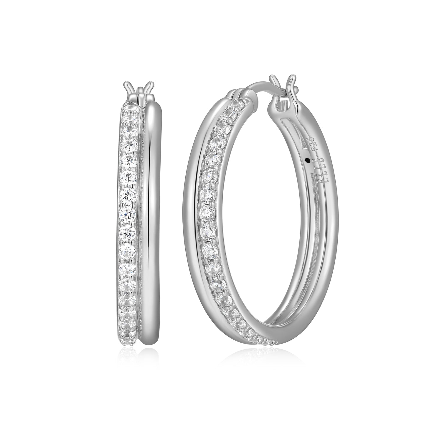 "Goddess" Double Row Hoop Earrings