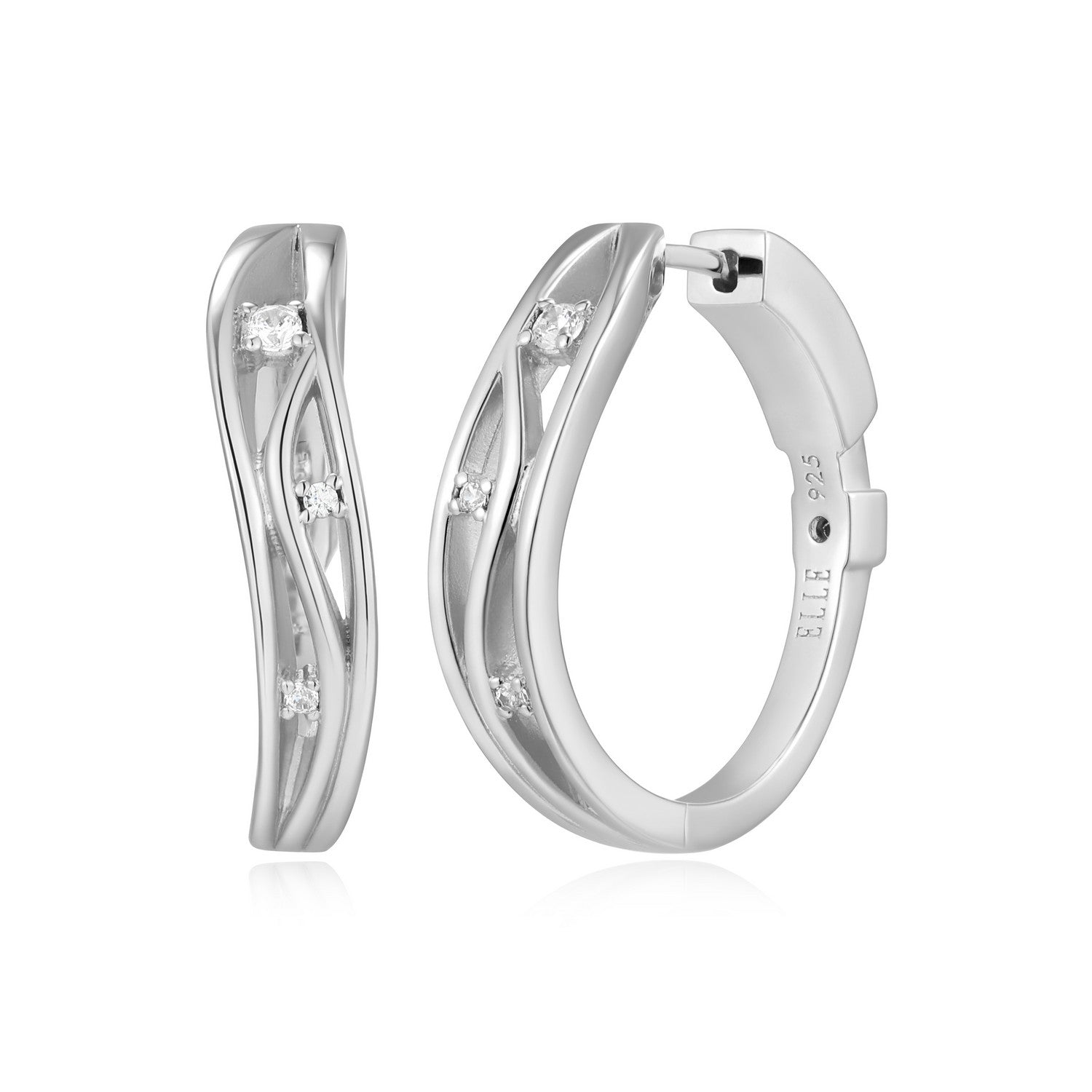 Wavy 24MM Hoop Earrings