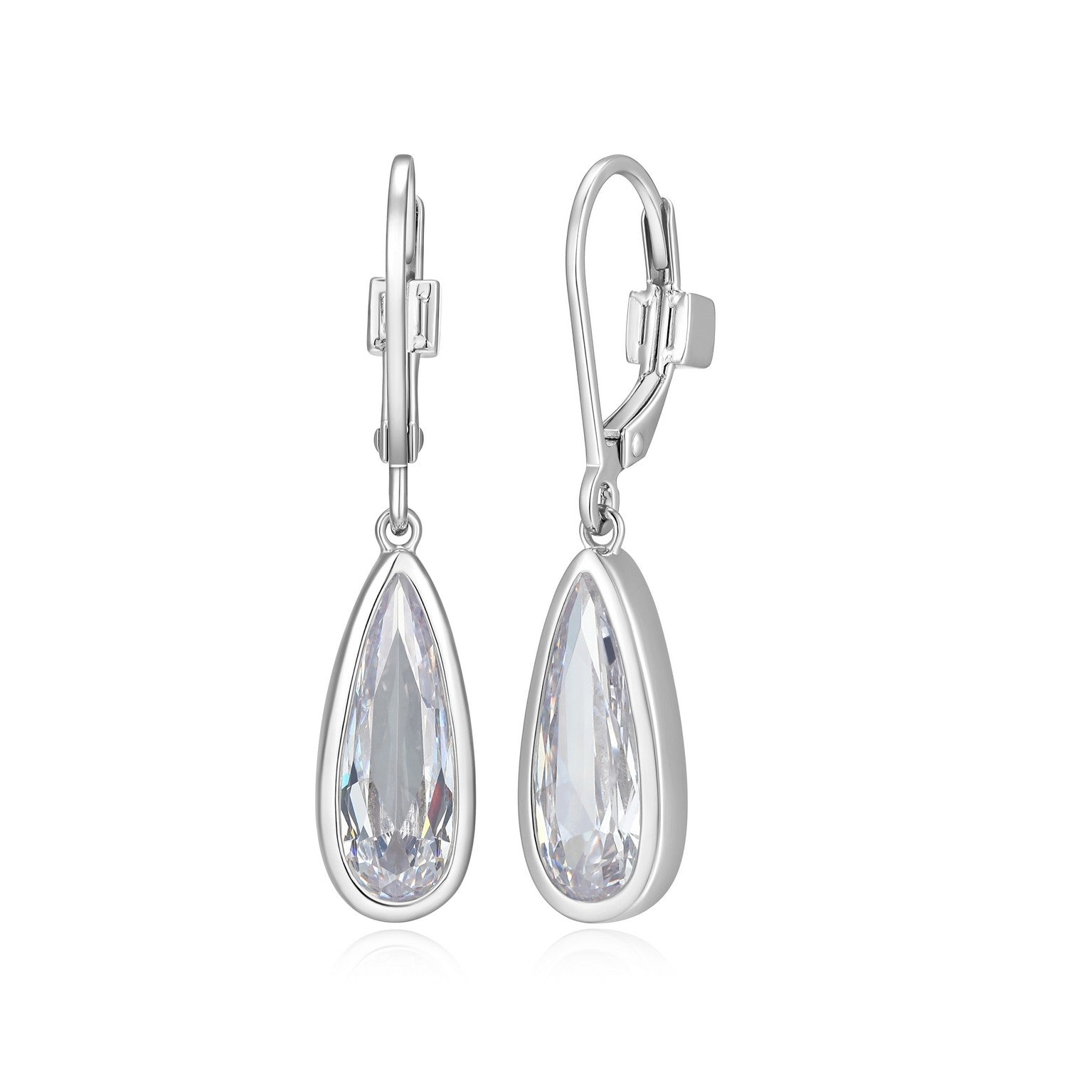 Long Pear-Shaped Drop Earring