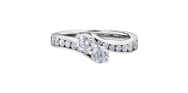 10k white gold "together forev