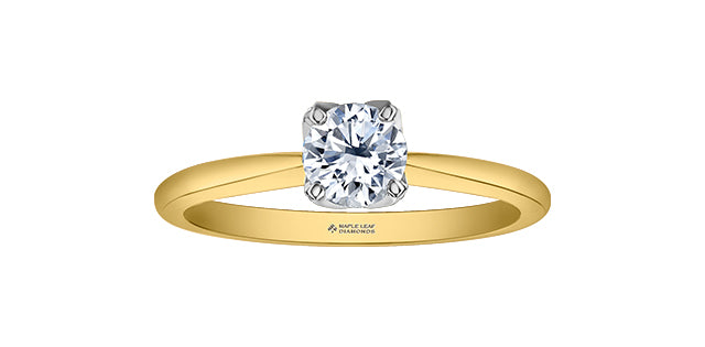 18k Maple Leaf Diamonds Eternal Flames Engagement ring