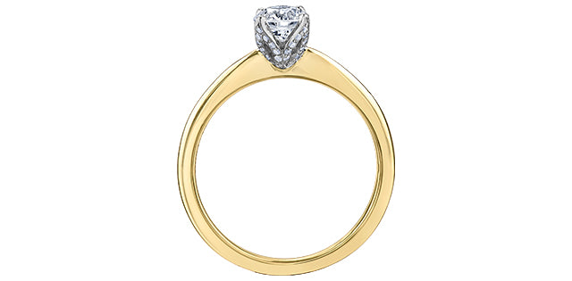 18k Maple Leaf Diamonds Eternal Flames Engagement ring