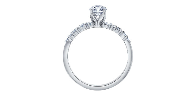 18k Maple Leaf Diamonds Eternal Flames Engageemnt ring