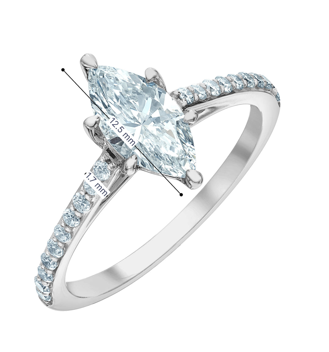 Diamond Evolution 14kw 1.07ct LG Pear Cut Hidden Halo Engagment ring 1.13tdw
