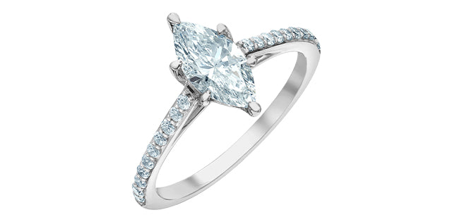 Diamond Evolution 14kw 1.07ct LG Pear Cut Hidden Halo Engagment ring 1.13tdw