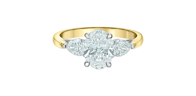 14k yellow gold  Lab Grown Dia