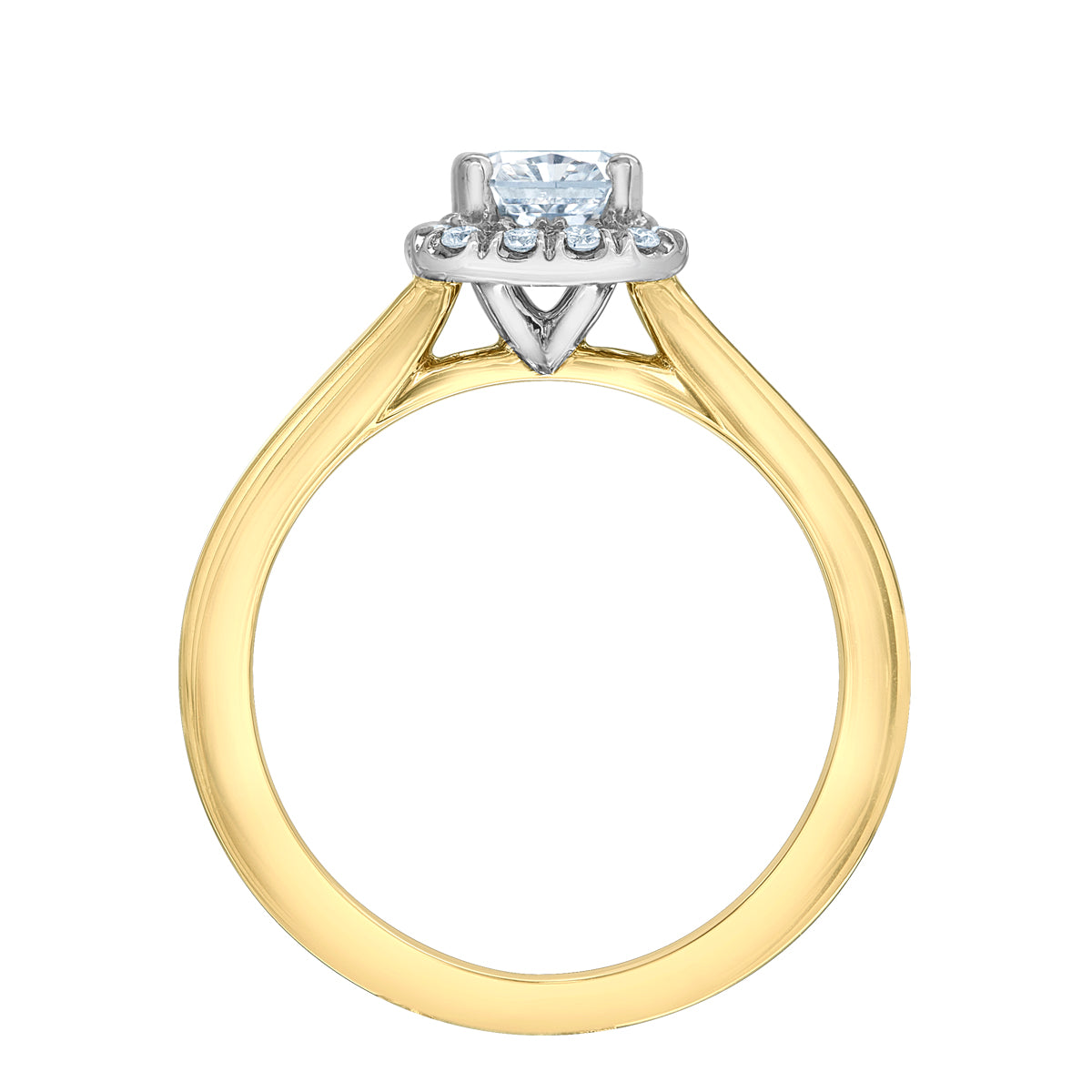 14k yellow gold Lab Grown Halo