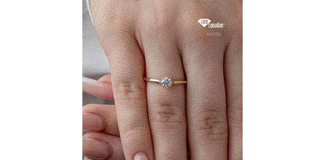 10K Three Stone Engagement Ring,