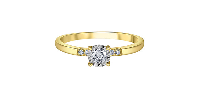 10k Multi-Stone Engagement Ring,