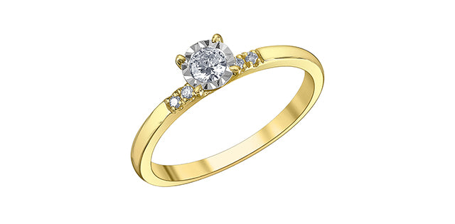 10k Multi-Stone Engagement Ring,