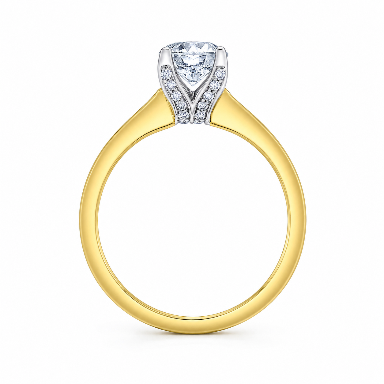 Maple Leaf Diamonds 1.10 TCW Two-Tone Solitaire Canadian Diamond Engagement Ring