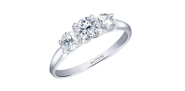 18k Maple Leaf Diamonds Eternal Flames Engagement Ring