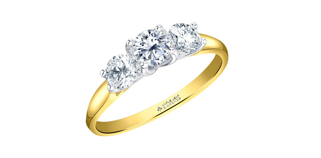 Maple Leaf Diamonds Three Stone Engagment Ring 1.00tdw