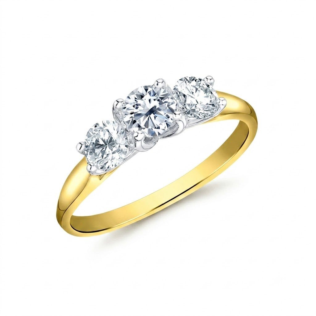 I Am Canadian 14k Gold 1.00ctw Three Stone Diamond Ring