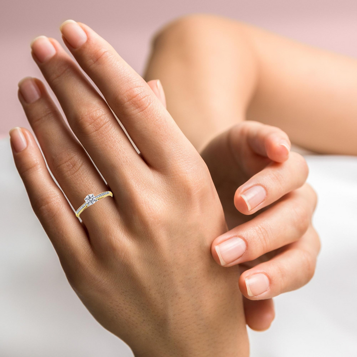 14k Multi-Stone Engagement Ring,