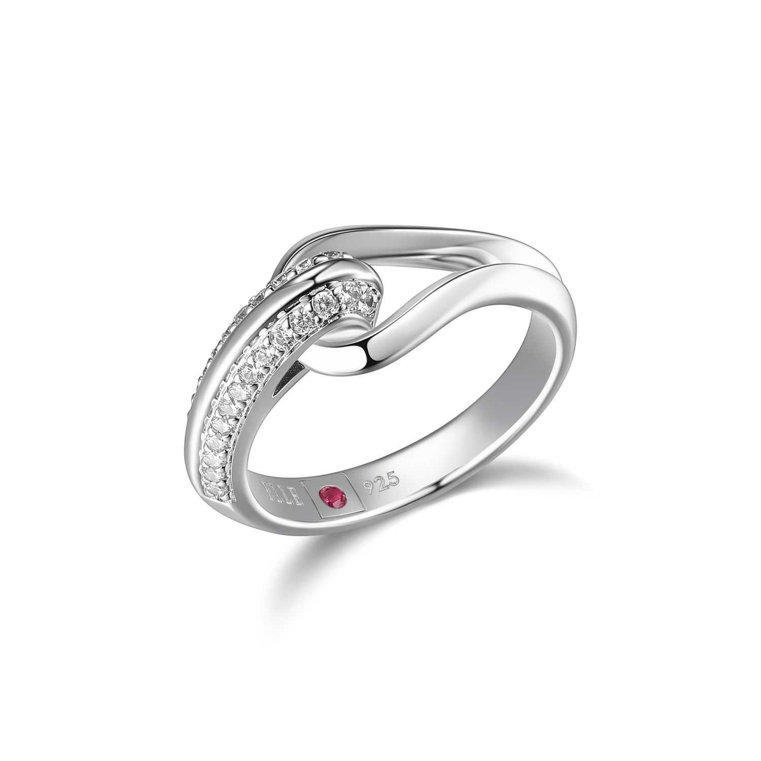 ELLE "Coalesce" rhodium plated