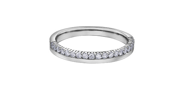14 Karat Semi Eternity Diamond Band, 0.25 TDW