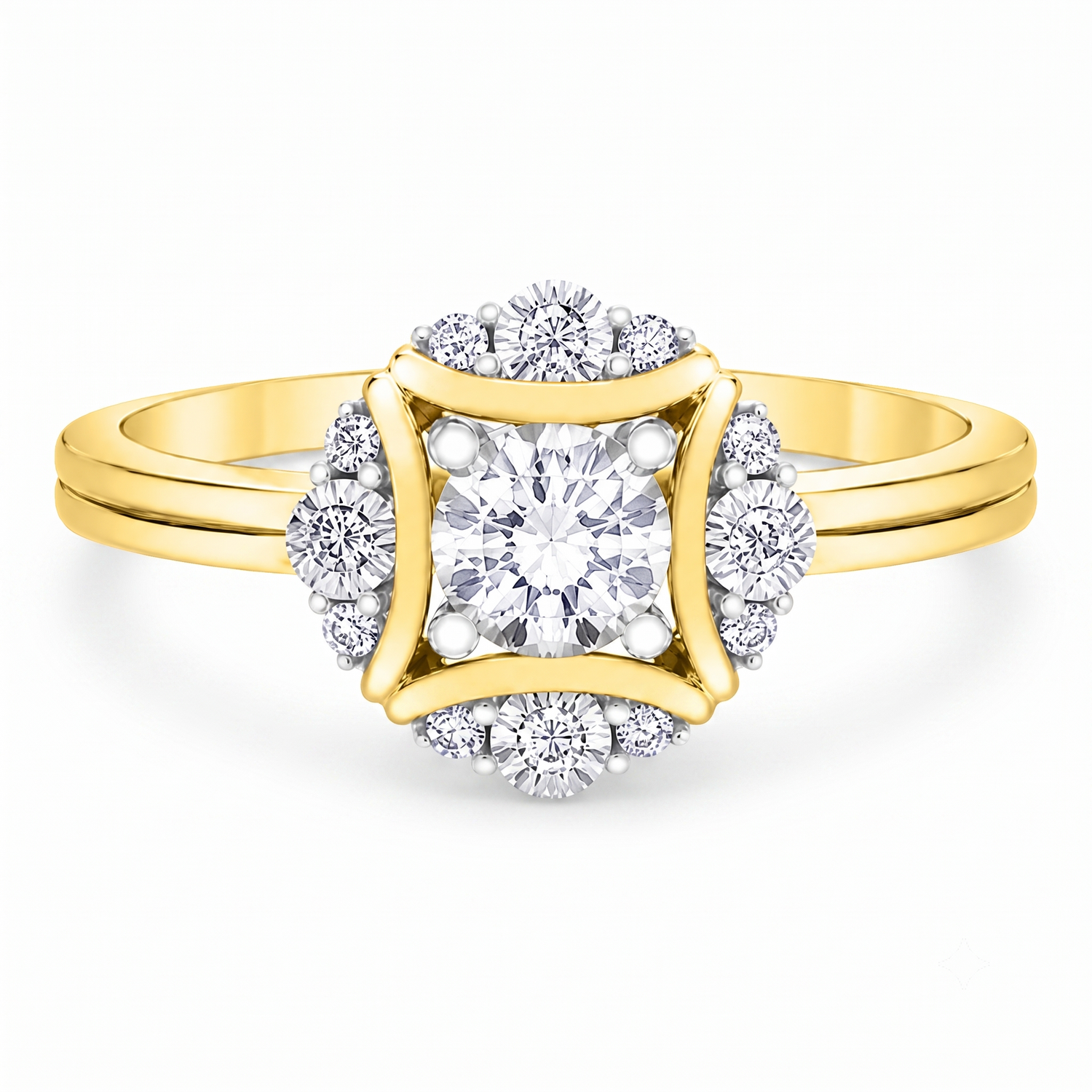 10ky  Halo Diamond Ring