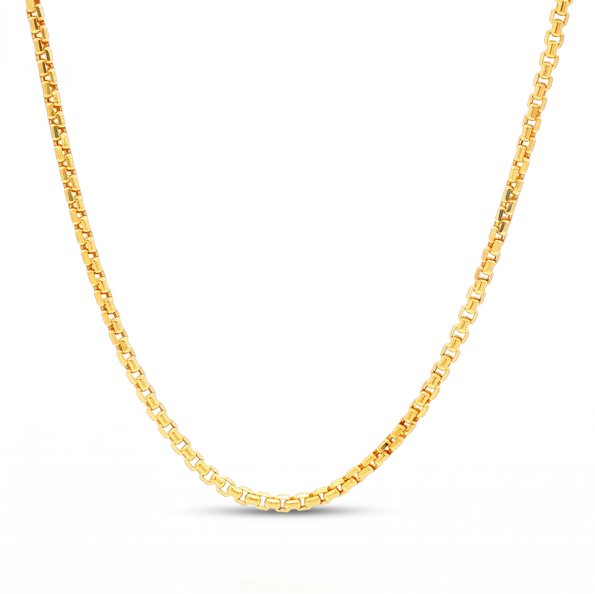 10k yellow gold round box link