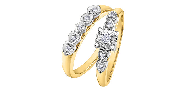 10k Heart Engagement Ring,
