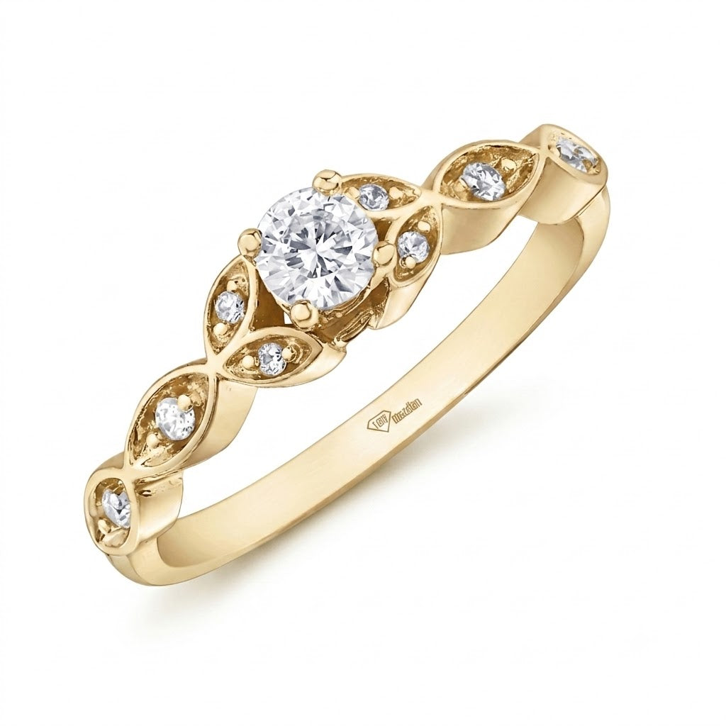 I Am Canadian 10K Two-Tone Gold 0.25 tdw Diamond Engagement Ring