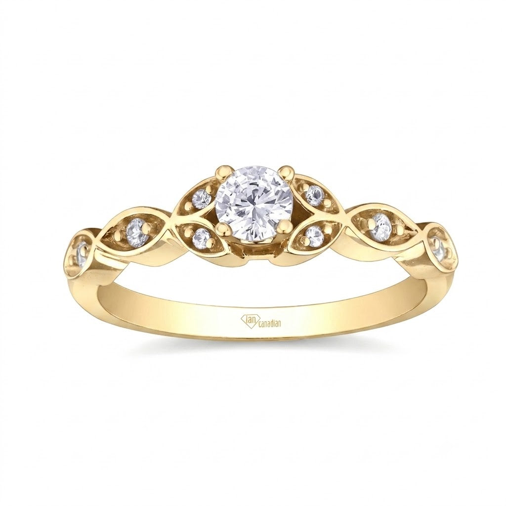 I Am Canadian 10K Two-Tone Gold 0.25 tdw Diamond Engagement Ring