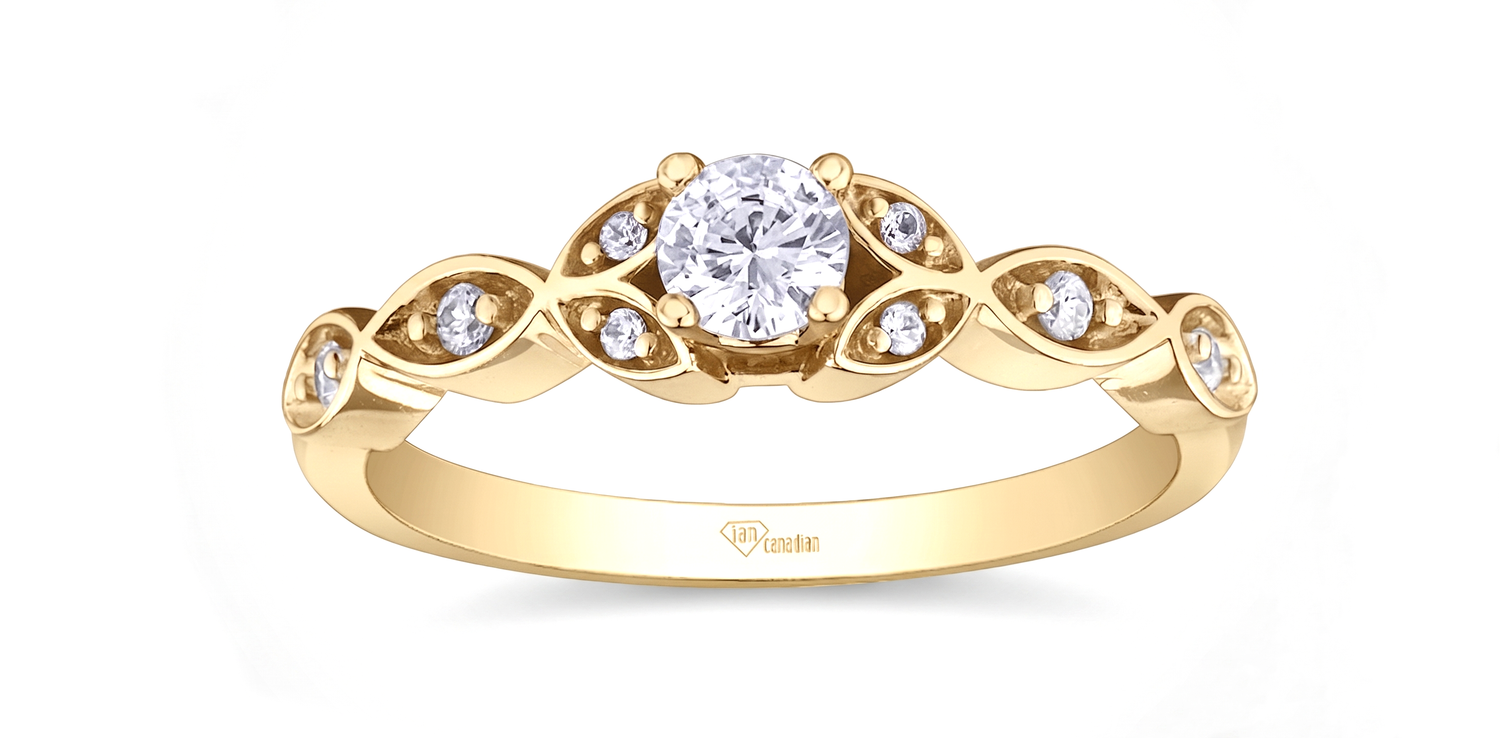 I Am Canadian 10K Two-Tone Gold 0.25 tdw Diamond Engagement Ring
