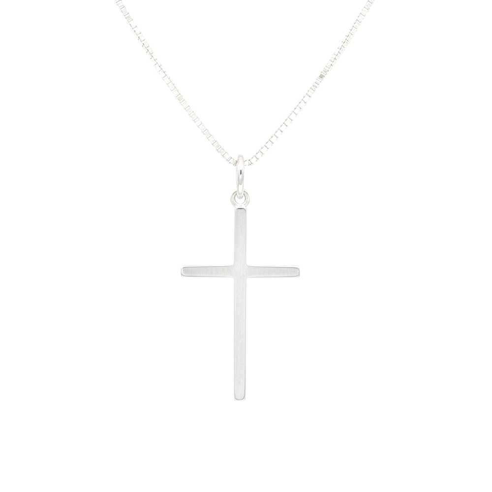 Grooved Cross Pendant, Medium
