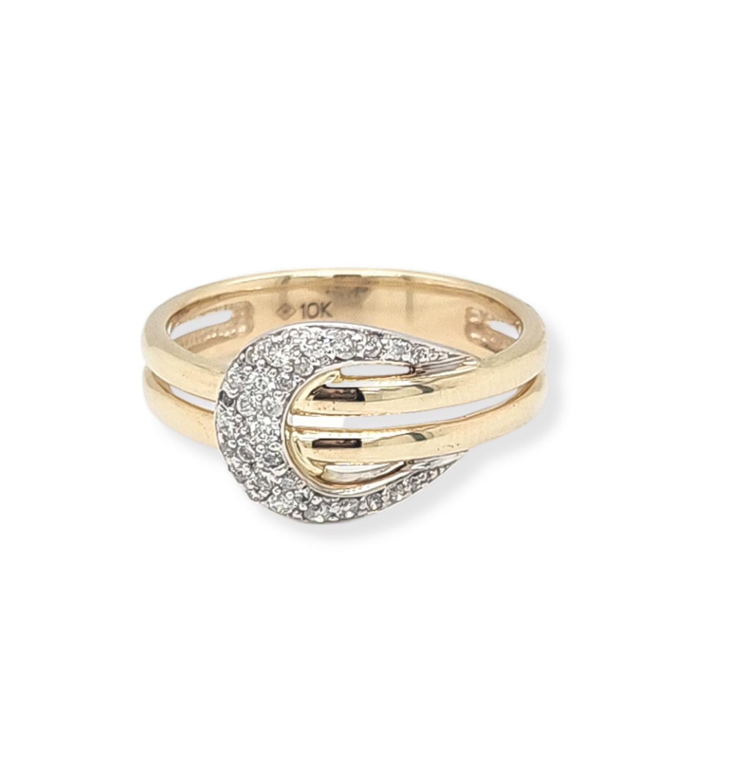 10 Karat Diamond Contemporary Ring, 0.20 TDW