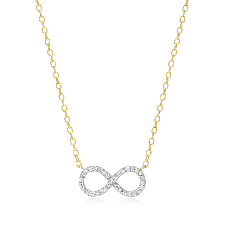18k Gold-Plated Sterling Silver Infinity Lab-Created Diamond Necklace